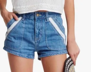 Free People Denim Shorts Eyelet detail thumbnail 1