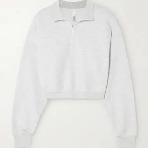 SKIMS Cotton Fleece Half Zip Sweatshirt Pullover Light Heather Grey M Limited Ed thumbnail 11