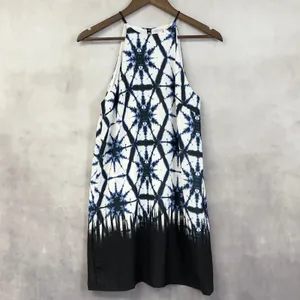 Tyche Geometric Halter Mini Dress Women Small Coastal Artsy Summer‎ Contemporary thumbnail 12