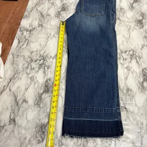 Abercrombie Fitch Stovepipe Jean Womens 28 / 6 Cropped Released Hem Wide Leg Y2K thumbnail 8