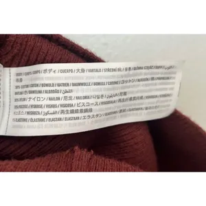 Abercrombie & Fitch Scoop Neck Burgundy Ribbed Corset Sweater Cropped Top Small thumbnail 7