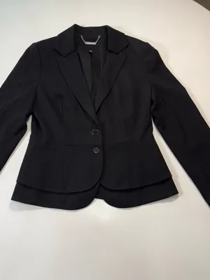White House Black Market Black Classic Notch Lapel Blazer Size 4 thumbnail 2