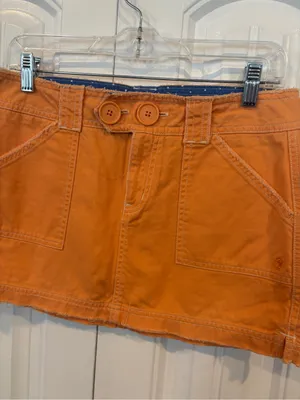 Duck head jeans co. Orange mini skirt size 5 thumbnail 3