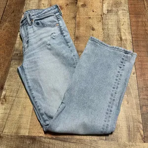 American Eagle Women's Light Wash Denim Original Bootcut Jeans Sz 28x30 Western thumbnail 1