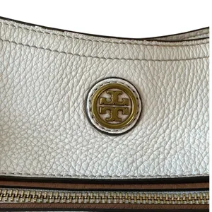 Tory Burch Frances Satchel‎ Colorblock Leather Navy Cream Tan thumbnail 4