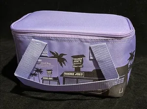 Trader Joe's Purple Mini Insulated Tote Bag NWT Lavender thumbnail 1