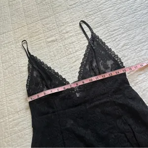 Victoria's Secret Black Lace Chemise Slip Dress Y2K thumbnail 4