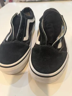 Vans Old Skool Black and White Canvas and Suede Skate Sneakers, Men's 5.5 / Wome thumbnail 3