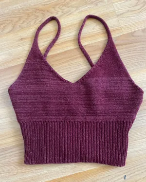 Crochet Maroon Top Red thumbnail 1