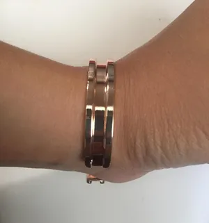 Handmade Rose gold open back bangle thumbnail 4