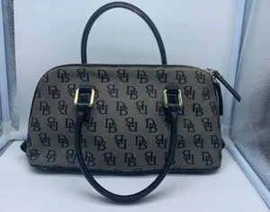 DOONEY & BOURKE black & gray signature D&B logo tote bag thumbnail 11