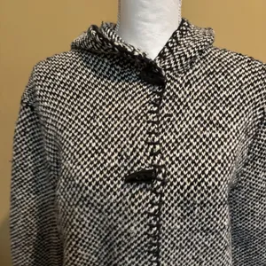 RALPH‎ LAUREN Hand Knitted Lambswool Hooded Sweater Coat Womens Size Large thumbnail 4
