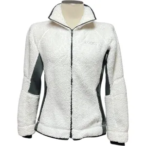 Columbia Sherpa Fleece Jacket Coat White Green Medium thumbnail 1