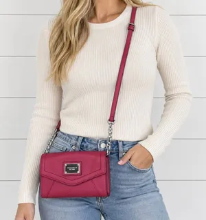 Tignanello red crossbody bag genuine leather 8”x5” thumbnail 1