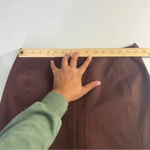 Escada Chocolate Brown Stretch‎ Cotton Mid Rise Crop Flare Pant Size 8 thumbnail 11