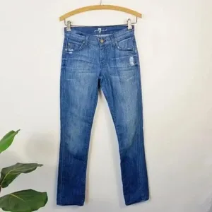 7 FOR ALL‎ MANKIND Roxanne Skinny Slim Jeans 24 thumbnail 4