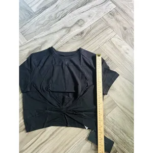 Alphalete Woman’s Premium Wrop SS Crop - Black, Size Small thumbnail 6