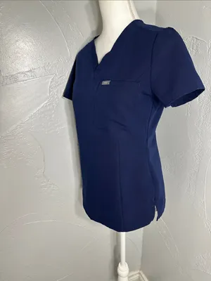 Figs Women’s Navy V-Neck Medical Top thumbnail 6
