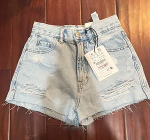 Pull & Bear Blue Mom Jean Short thumbnail 1