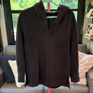 Athleta Dark Brown Hooded Top thumbnail 1