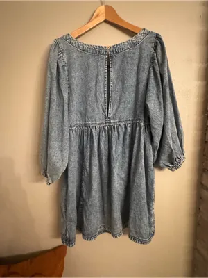 FREE PEOPLE‎ Get Obsessed Denim Mini Dress thumbnail 6