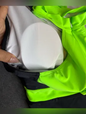 Black & Neon Green Colorblock One-Piece Swimsuit Size L thumbnail 5