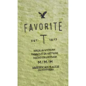 American Eagle Outfitters Favorite T‎ Shirt Lime Green V Neck Short Sleeve M thumbnail 2