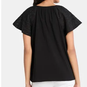 Time and Tru Blue Boxy‎ Short Sleeve Blouse thumbnail 5