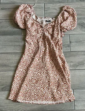 Cotton Candy Floral Puff Sleeve Dress thumbnail 1