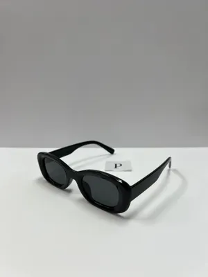 Small black retro sunglasses / black 90s style sunglasses thumbnail 2