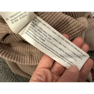 Abercrombie & Fitch Essential Tan Long Sleeve Waffle Polo Small S thumbnail 6