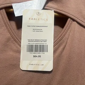 Fabletics NWT Finely Cutout‎ Seamless Bodysuit in Desert Size Small thumbnail 14