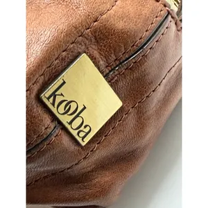 Kooba Hobo Bag Womens Large Brown Leather Multi Zip Slouchy Shoulder Bag thumbnail 6