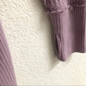 Free People We the Free lavender long sleeve thermal top XS‎ thumbnail 4