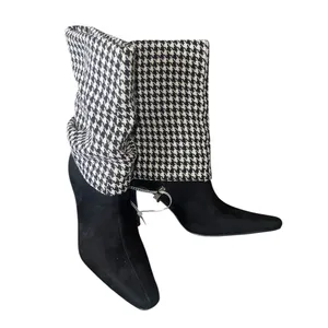NEW NEW YORK & COMPANY Kalissa Tall Convertible Stiletto Boot Houndstooth 7 thumbnail 14
