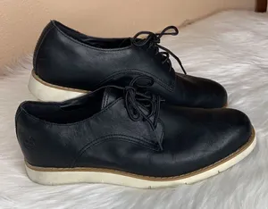 Timberland Black Leather Sensorflex Lakeville Oxford Shoes Size 7 thumbnail 1