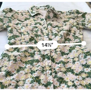 Aureum Anthropologie Cotton Daisy Eyelet Mini Dress Medium Cinched Waist Ric Rac thumbnail 10