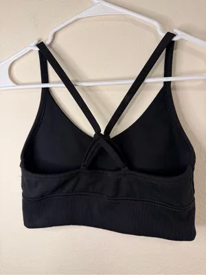 aerie Black Knotted-Back Strappy Bralette thumbnail 2