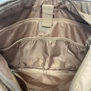 BAGSMART Quilted Puffy Tote Bag Taupe Laptop Travel Work Gym Carry On thumbnail 11