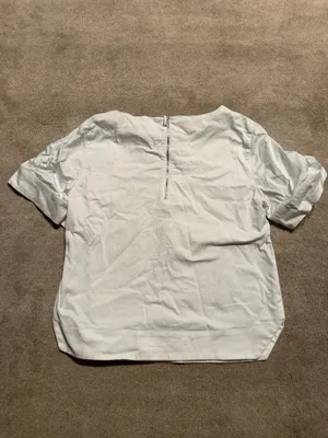 Banana Republic White Short Sleeve Blouse – Size Medium thumbnail 3