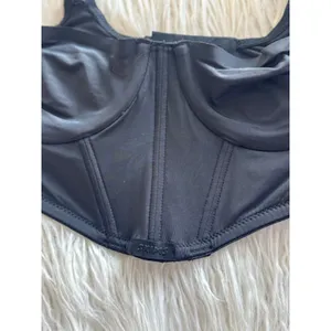 Skims Logo Shine Corset Balconette Bra Onyx Size 32A thumbnail 5