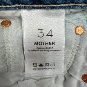 Mother Superior 34 The Half Pipe Flood Jeans Wide Leg Cropped in Material Girl thumbnail 10
