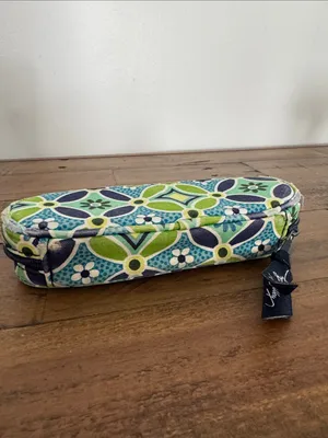 Vera Bradley Green Blue Floral Geometric Glasses Sunglasses Sip Up Case thumbnail 4