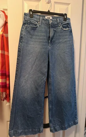 Paige Wide-Leg Cropped Jeans 28 thumbnail 1