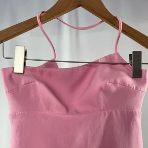 Zara Asymmetric Mini Dress with Built in Short‎ in Light Pink Size Extra Small thumbnail 10
