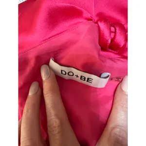 DO+BE Pink‎ Satin Halter Top Barbiecore Coquette Party Going Out Blouse thumbnail 5