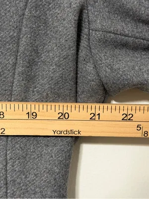 NWT Express Grey Pea Coat Size XL Wool Long Gray Tie NEW Women’s thumbnail 6