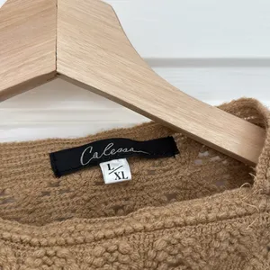 Cableknit fringe poncho Tan Size L thumbnail 6
