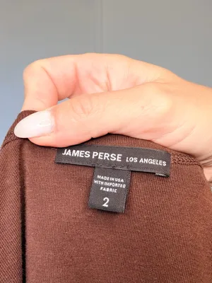 James Perse Brown V-Neck Short Sleeve Tee thumbnail 8