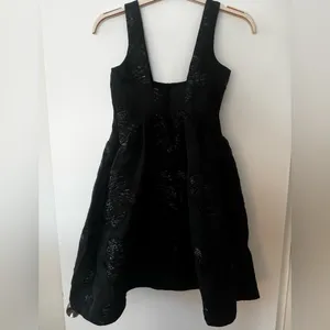 Maeve Antropologie Women’s Black Floral Embellished Dress thumbnail 9